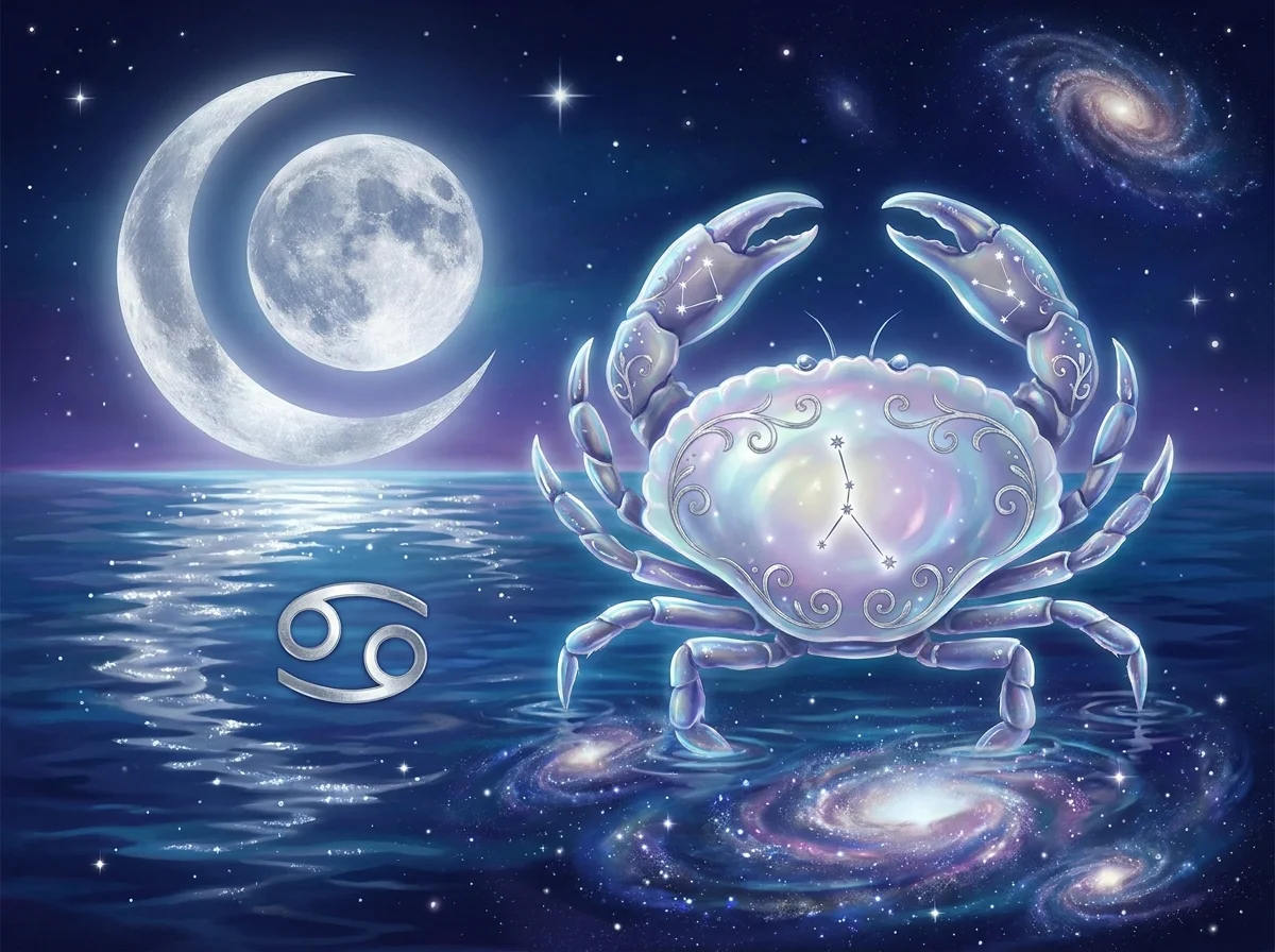 Cancer horoscope sign illustration