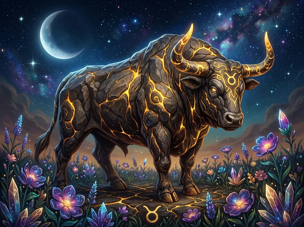 Stier horoscope sign illustration